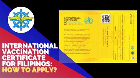 How to Apply Yellow Card for Vaccination in Philippines.